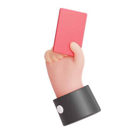 REFEREE RED CARD  3D Icon