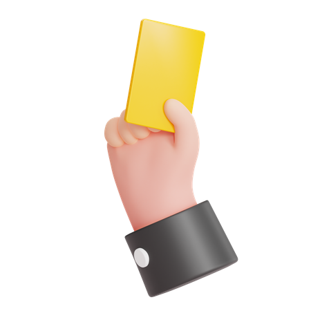 REFEREE YELLOW CARD  3D Icon