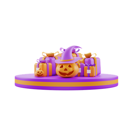 Regalo de halloween presente  3D Icon