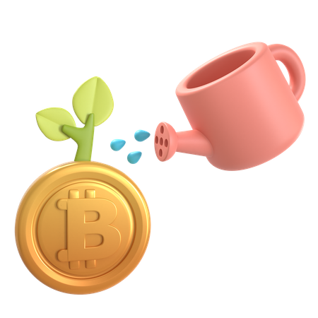 Investindo em bitcoin  3D Icon