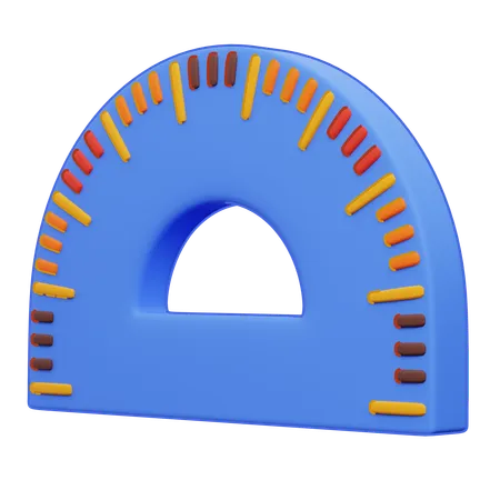 Regla de arco  3D Icon