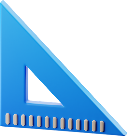 Regla triangular  3D Icon