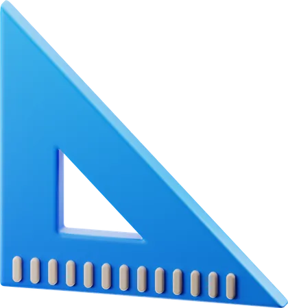 Regla triangular  3D Icon