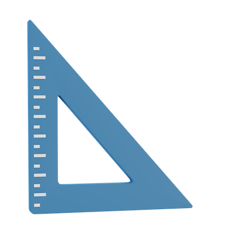 Regla triangular  3D Icon