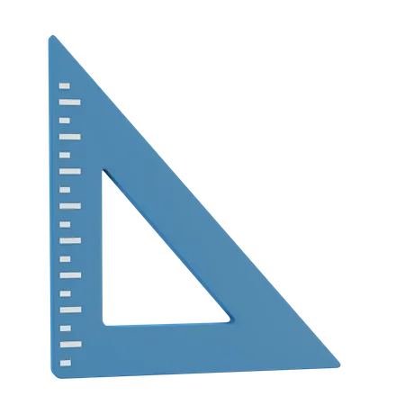 Regla triangular  3D Icon