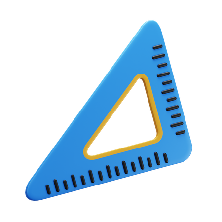 Regla triangular  3D Icon