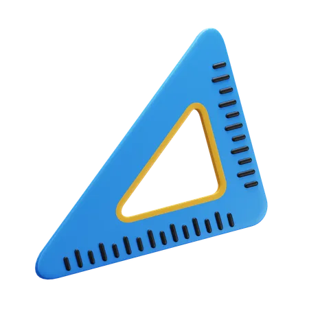 Regla triangular  3D Icon