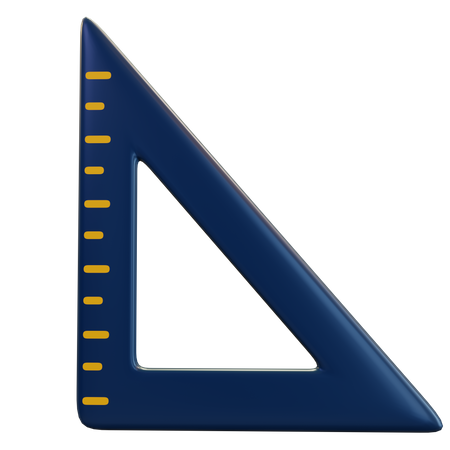 Regla triangular  3D Illustration