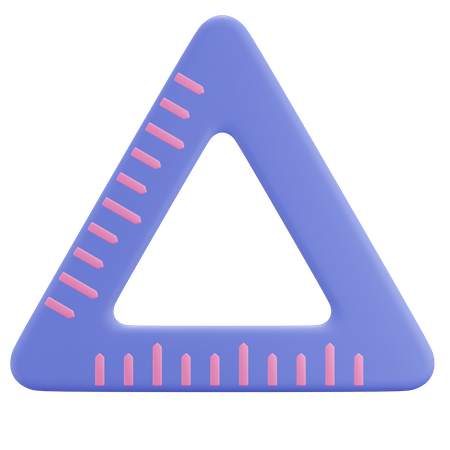 Regla triangular  3D Illustration