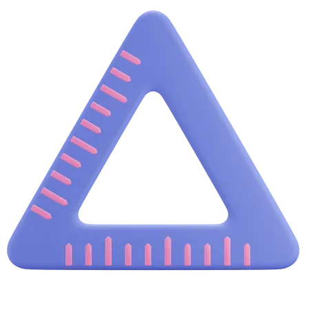 Regla triangular  3D Illustration