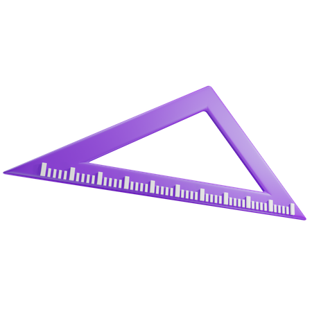 Regla triangular  3D Icon