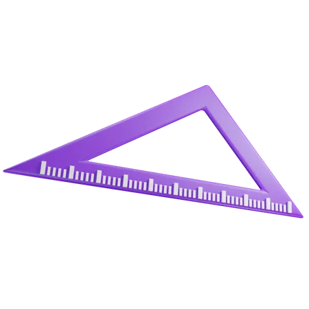 Regla triangular  3D Icon