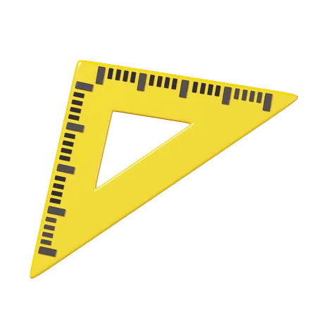 Regla triangular  3D Icon