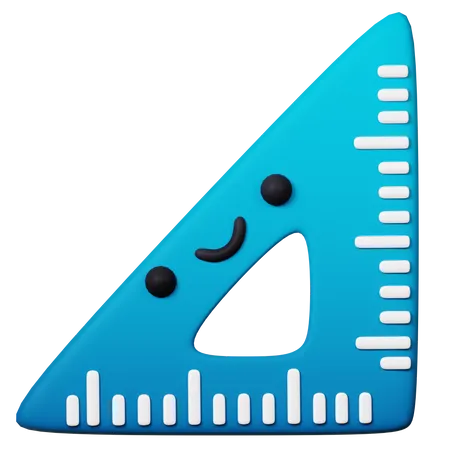 Regla triangular  3D Icon