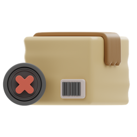 Rejected Parcel  3D Icon