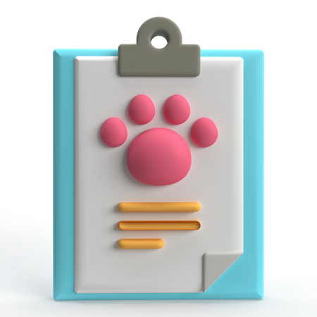 Relatório de animal de estimação  3D Icon