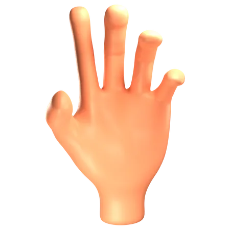 Relax hand gesture  3D Illustration