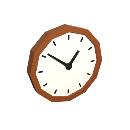 Reloj de baja poli  3D Illustration