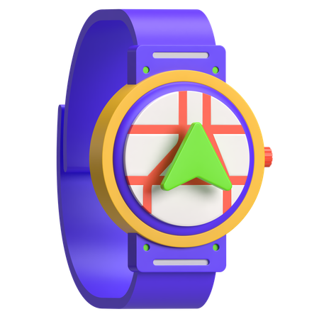 Reloj inteligente con navegación  3D Icon