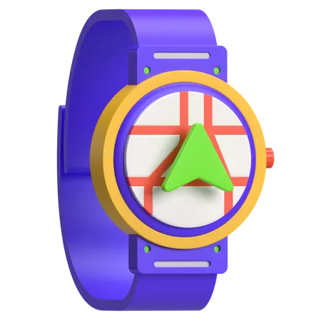 Reloj inteligente con navegación  3D Icon