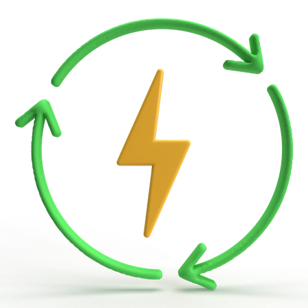 Renovar energia  3D Icon