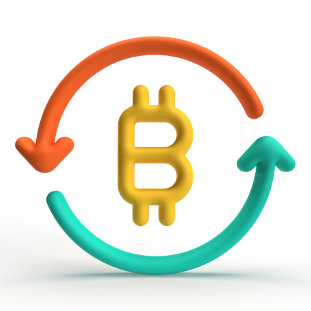 Repeat Bitcoin  3D Icon