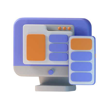 Responsive Design  3D Icon