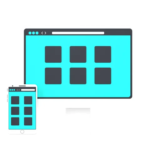 Responsive Design  3D Icon