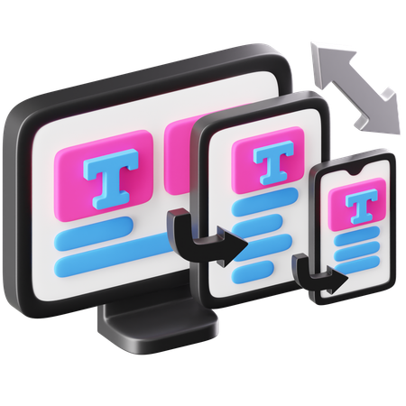 Responsive Design  3D Icon