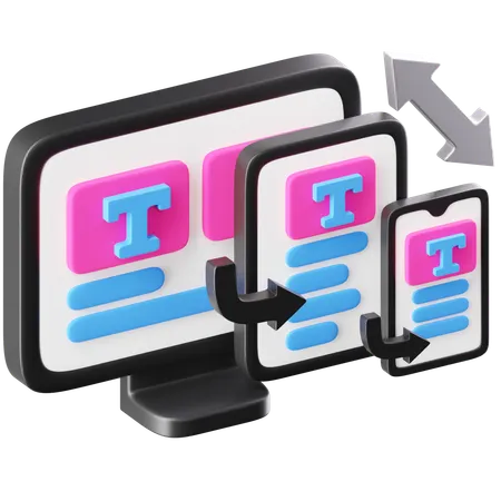 Responsive Design  3D Icon