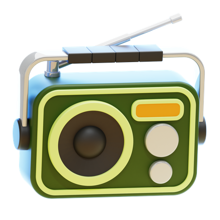 Retro Radio  3D Icon