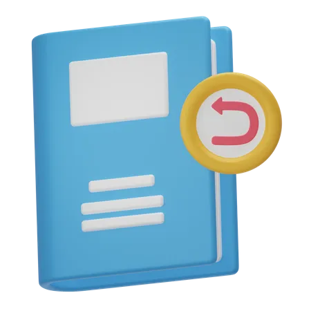 Return Book  3D Icon