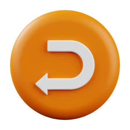 Reverse direction to the left  3D Icon