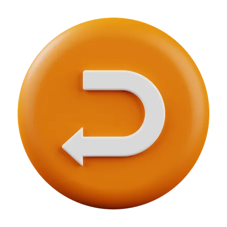 Reverse direction to the left  3D Icon