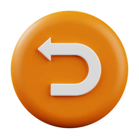 Reverse direction to the left  3D Icon