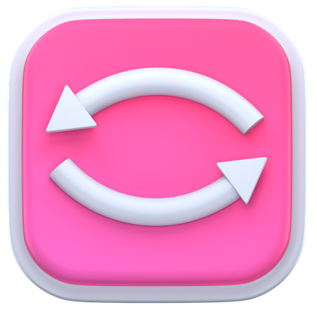 Reverse Rotate  3D Icon