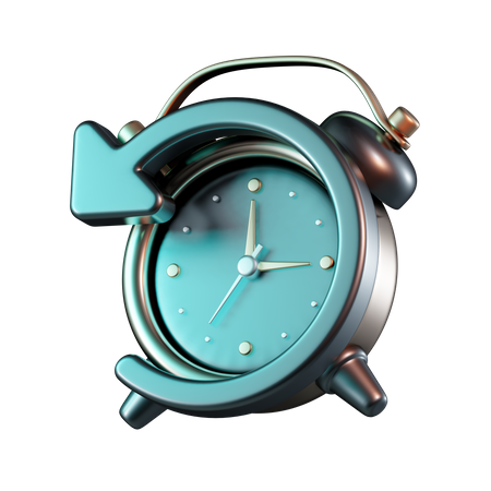 Reverse Time Clock Arrow  3D Icon