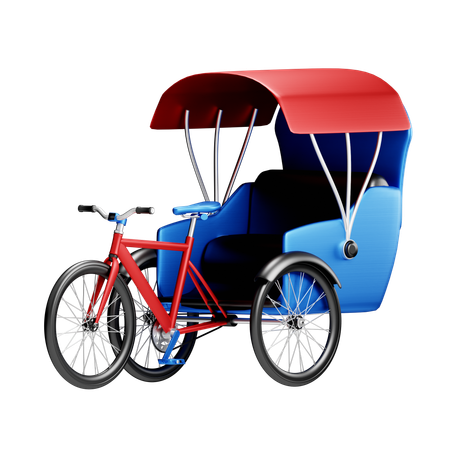 Rickshaw  3D Icon