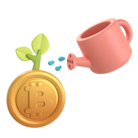 Invertir en bitcoins  3D Icon