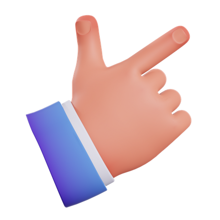 Right Direction Hand Gesture  3D Illustration