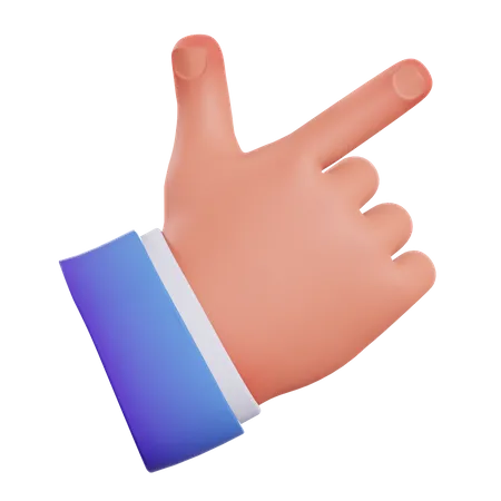 Right Direction Hand Gesture  3D Illustration