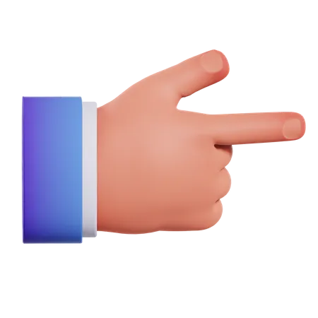 Right Direction Showing Gesture  3D Illustration