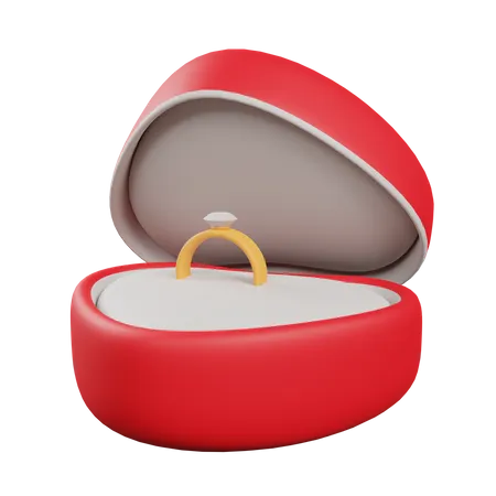 Ring Box  3D Illustration