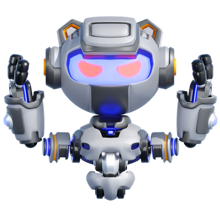 ROBOT ANGRY  3D Illustration