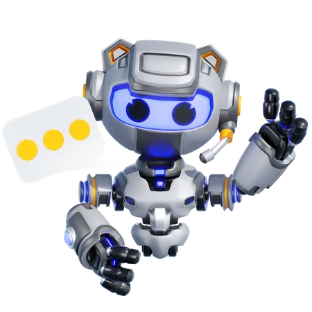 ROBOT CHAT BOT  3D Illustration