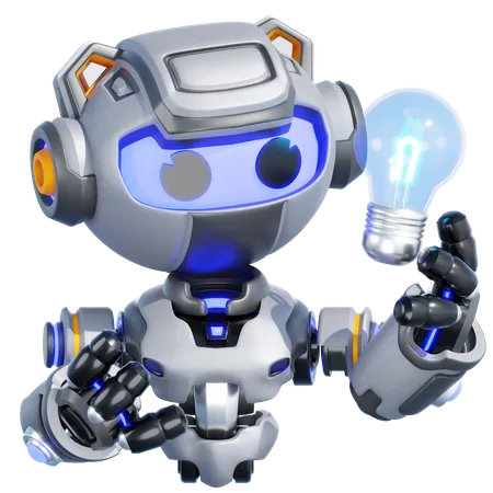 ROBOT FOUND IDEA  3D Illustration