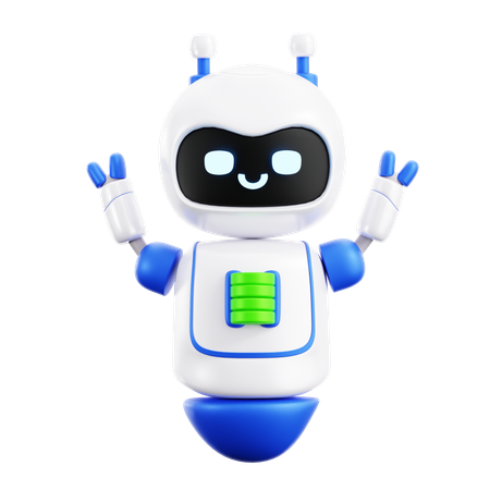 Robot Full Baterai  3D Icon