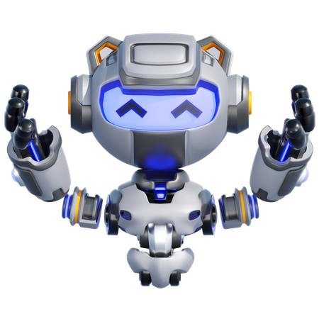 ROBOT HAPPY  3D Illustration