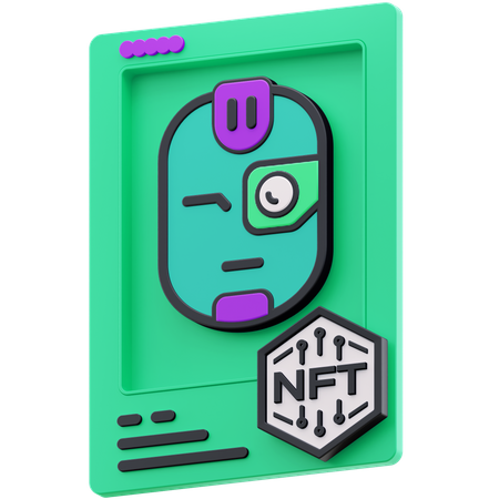 Robot nft  3D Illustration