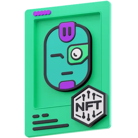 Robot nft  3D Illustration